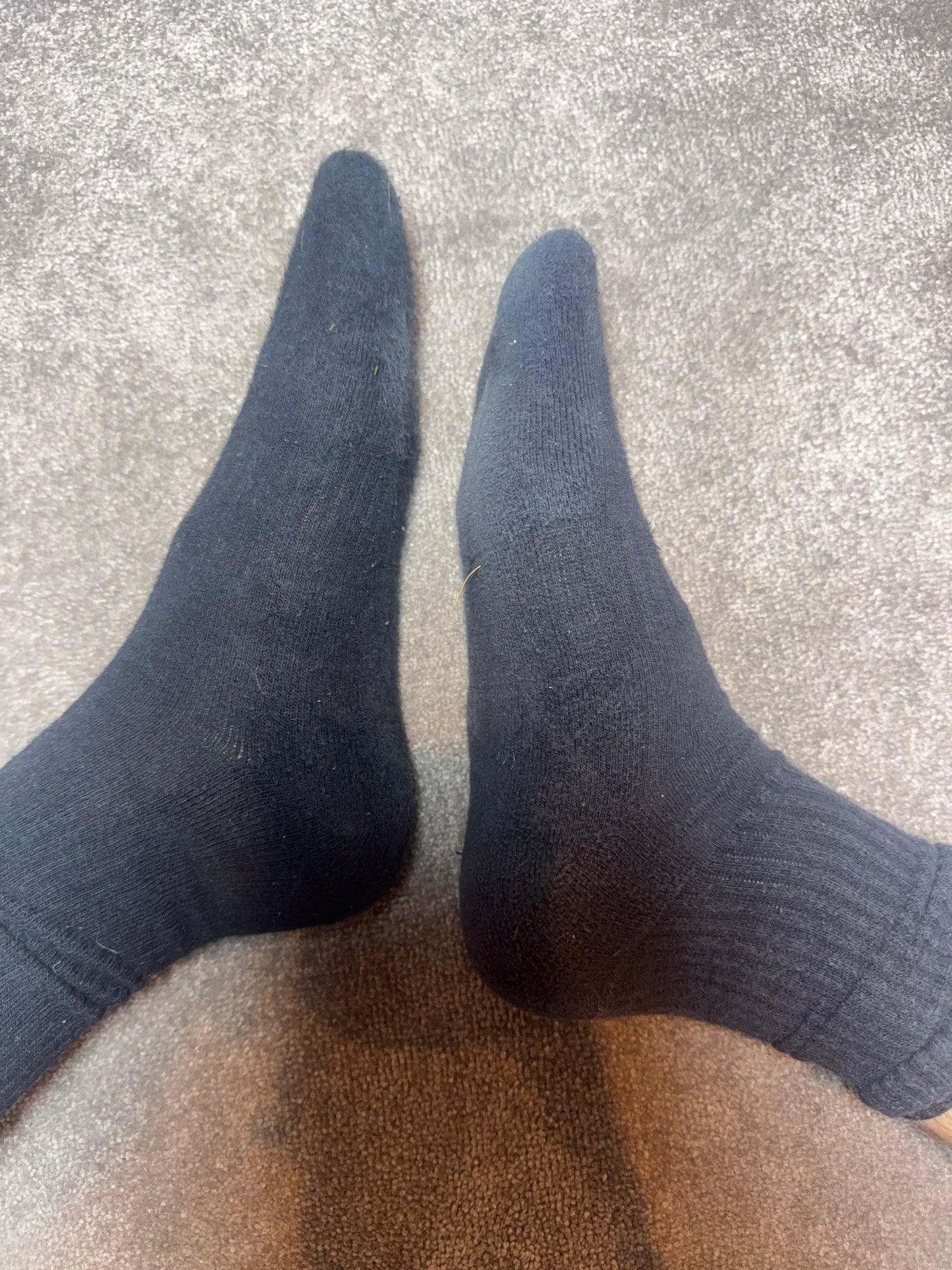 Black worn socks (casual wear)