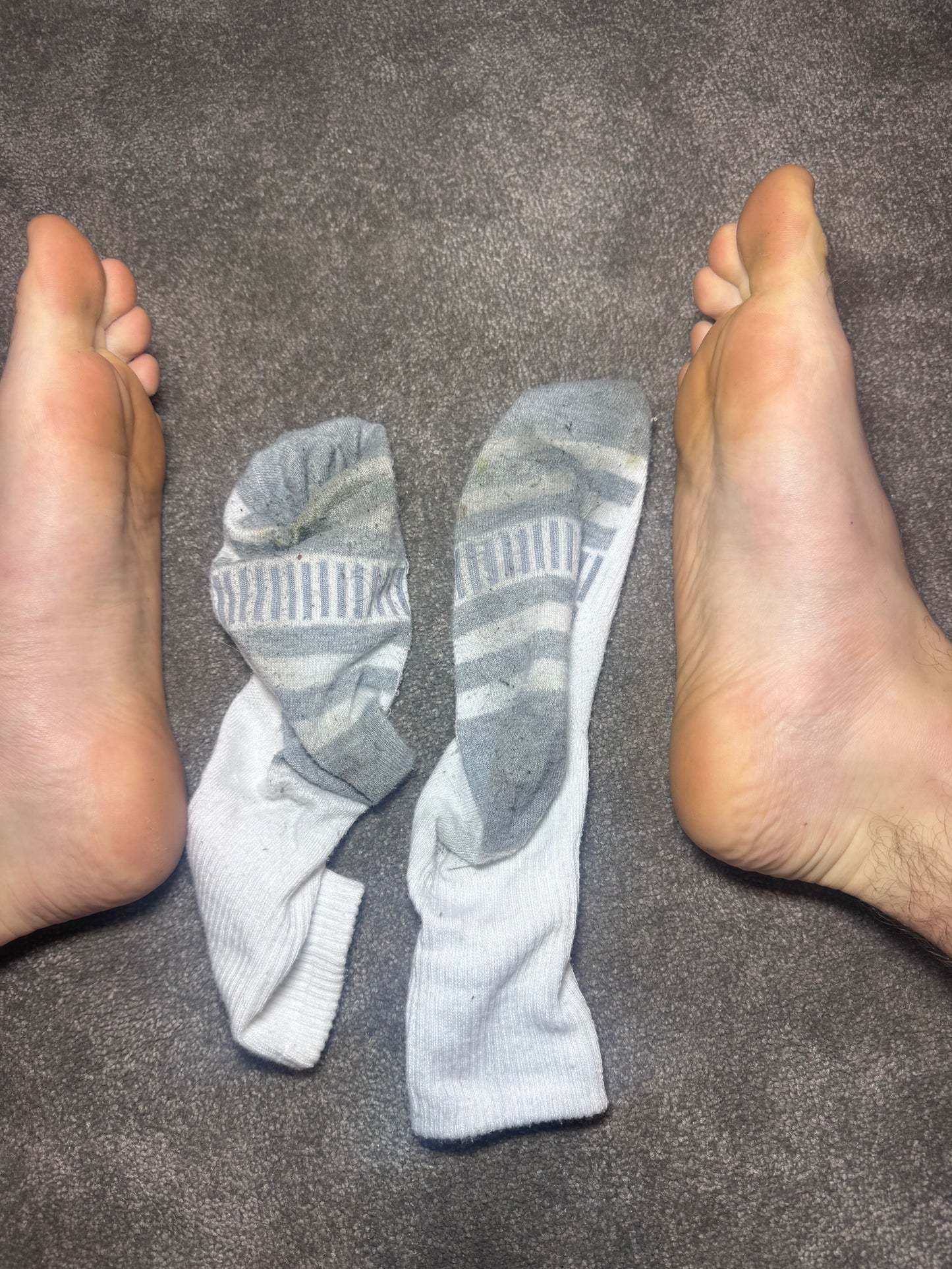 Worn socks (played football in socks)
